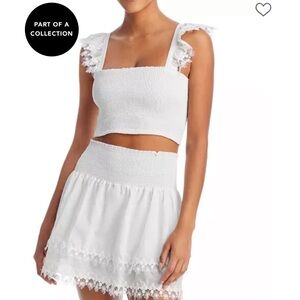 Peixoto Mariel Smocked Top NWT White Medium